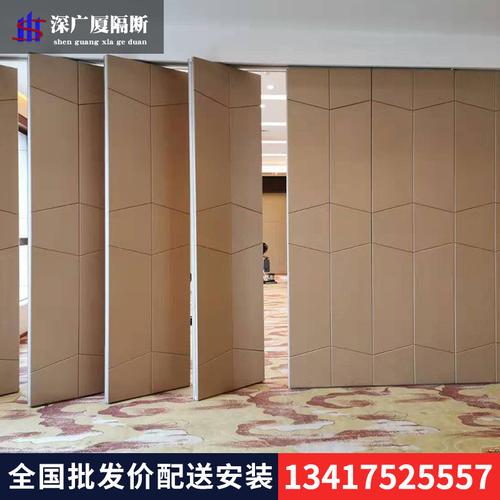 舞蹈教室可移动隔断门镜子墙瑜伽馆吊轨折叠屏风活动隔断厂家￥170
